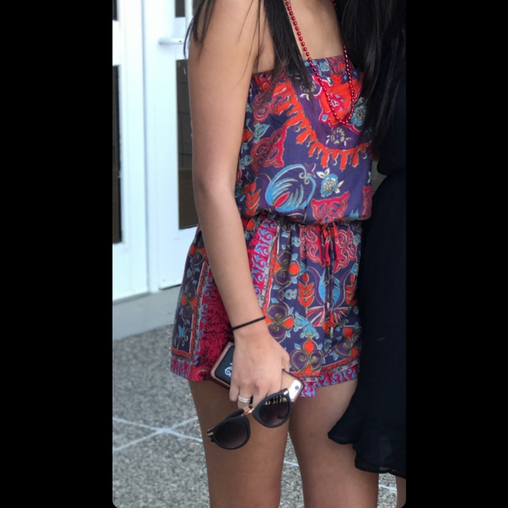 Strapless romper